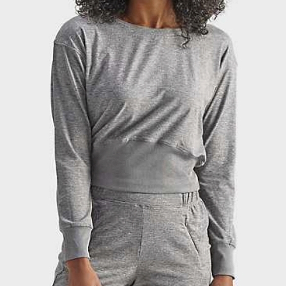 FREELY | Women's heathered-gray Jayde long-sleeve light-weight sweater. NWT - Picture 1 of 8
